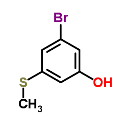 3-bromo-5-(methylthio)phenol结构式