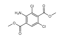 dimethyl 2-amino-3,5-dichlorobenzene-1,4-dicarboxylate结构式