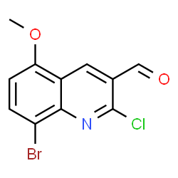 8-Bromo-2-chloro-5-methoxyquinoline-3-carbaldehyde Structure