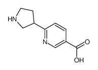 6-pyrrolidin-3-ylpyridine-3-carboxylic acid结构式