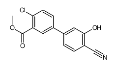 methyl 2-chloro-5-(4-cyano-3-hydroxyphenyl)benzoate结构式