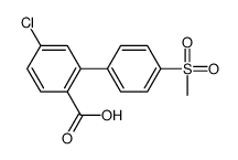 4-chloro-2-(4-methylsulfonylphenyl)benzoic acid结构式