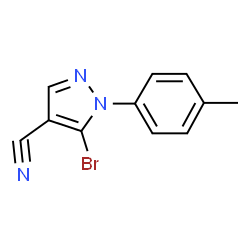 5-BROMO-1-P-TOLYL-1H-PYRAZOLE-4-CARBONITRILE结构式