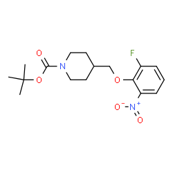 tert-Butyl 4-[(2-fluoro-6-nitrophenoxy)methyl]piperidine-1-carboxylate picture