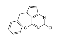 5-benzyl-2,4-dichloro-5H-pyrrolo[3,2-d]pyrimidine结构式