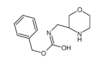 benzyl N-[[(3S)-morpholin-3-yl]methyl]carbamate结构式