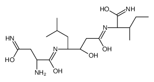 (2S)-2-amino-N-[(3S,4S)-1-[[(2S,3S)-1-amino-3-methyl-1-oxopentan-2-yl]amino]-3-hydroxy-6-methyl-1-oxoheptan-4-yl]butanediamide Structure