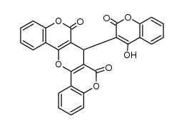 7-(4-Hydroxy-2-oxo-2H-[1]benzopyran-3-yl)-6,7-dihydro-8H-bis-[1]benzopyrano[4,3-b:3',4'-e]pyran-6,8-dion Structure