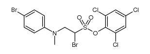 1-bromo-2-[(4-bromophenyl)methylamino]ethanesulfonic acid 2,4,6-trichlorophenyl ester结构式
