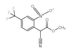 2-氰基-2-[2-硝基-4-(三氟甲基)苯基]乙酸甲酯结构式