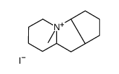 9-methyl-2,3,3a,4,4a,5,6,7,8,9a-decahydro-1H-cyclopenta[b]indolizin-9-ium,iodide结构式