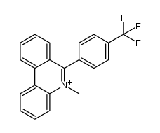 5-methyl-6-(4-(trifluoromethyl)phenyl)phenanthridin-5-ium结构式