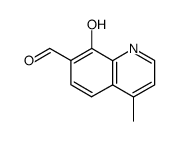 7-Quinolinecarboxaldehyde,8-hydroxy-4-methyl-(8CI)结构式