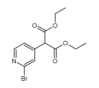 2-(2-bromo-pyridin-4-yl)-malonic acid diethyl ester Structure