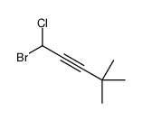 1-bromo-1-chloro-4,4-dimethylpent-2-yne Structure