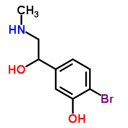 2-Bromo-5-[1-hydroxy-2-(methylamino)ethyl]phenol结构式