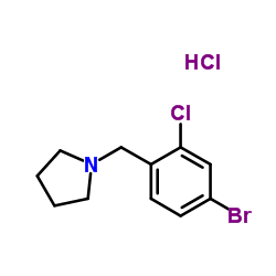 1-(4-Bromo-2-chlorobenzyl)pyrrolidine hydrochloride结构式