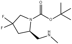 (R)-1-Boc-2-(methylaminomethyl)-4,4-difluoropyrrolidine Structure