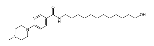 N-(12-hydroxy-1-dodecanyl)-6-(4-methyl-1-piperazinyl)nicotinamide Structure