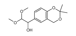 1-(2,2-dimethyl-4H-benzo[d][1,3]dioxin-6-yl)-2,2-dimethoxyethanol结构式