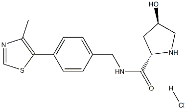 (2S,4R)-4-hydroxy-N-(4-(4-methylthiazol-5-yl)benzyl)pyrrolidine-2-carboxamide hydrochloride Structure