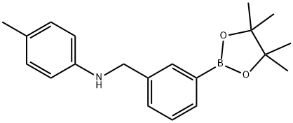 4-甲基-N-(3-(4,4,5,5-四甲基-1,3,2-二氧杂环戊烷-2-基)苄基)苯胺图片