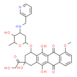 N-(3-pyridylmethyl)epidoxorubicin结构式