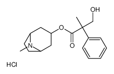 (8-methyl-8-azabicyclo[3.2.1]octan-3-yl) 3-hydroxy-2-methyl-2-phenylpropanoate,hydrochloride Structure