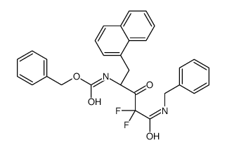 benzyl N-[(2S)-5-(benzylamino)-4,4-difluoro-1-naphthalen-1-yl-3,5-dioxopentan-2-yl]carbamate结构式