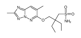 2-[(2,7-dimethyl-[1,2,4]triazolo[1,5-b]pyridazin-6-yl)oxymethyl]-2-ethylbutane-1-sulfonamide Structure