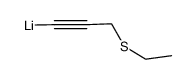 (3-(ethylthio)prop-1-yn-1-yl)lithium结构式