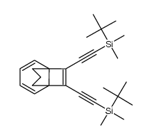 11,12-bis[(tert-butyldimethylsilyl)ethynyl][4.3.2]propella-1,3,11-triene Structure