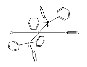 trans-Ir-(Cl)(N2)(PPh3)2 Structure