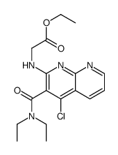ethyl 2-[[4-chloro-3-(diethylcarbamoyl)-1,8-naphthyridin-2-yl]amino]acetate Structure