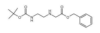N-((tert-butoxycarbonyl)-aminoethyl)glycine benzyl ester Structure