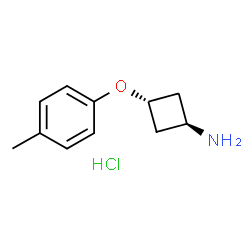 cyclobutanamine, 3-(4-methylphenoxy)-, hydrochloride (1:1), trans- Structure
