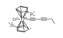 (η(5)-C5H4SiMe3)2TiCl(C*C-C*C-C2H5) Structure