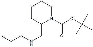 tert-butyl 2-((propylamino)methyl)piperidine-1-carboxylate结构式