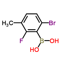 (6-Bromo-2-fluoro-3-methylphenyl)boronic acid Structure