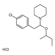 1-[1-butan-2-yloxy-2-(4-chlorophenyl)ethyl]piperidine,hydrochloride Structure