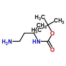 (3-氨基-1-甲基丙基)-氨基甲酸叔丁酯结构式
