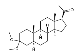 3,3-dimethoxy-5α-pregnan-20-one结构式