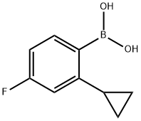 (2-cyclopropyl-4-fluorophenyl)boronic acid结构式