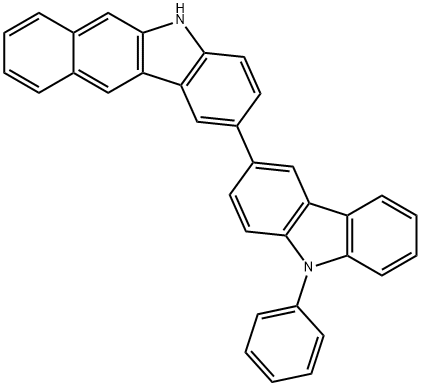2-(9-Phenyl-9H-carbazol-3-yl)-5H-benzo[b]carbazole结构式