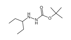 Hydrazinecarboxylic acid, 2-(1-ethylpropyl)-, 1,1-dimethylethyl ester (9CI) Structure