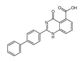 4-oxo-2-(4-phenylphenyl)-1H-quinazoline-5-carboxylic acid结构式