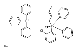 [1-[chloro-(2-chlorophenyl)-diphenyl-λ5-phosphanyl]-3-methylbut-2-enyl]-triphenylphosphanium,ruthenium Structure