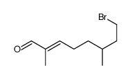 8-bromo-2,6-dimethyloct-2-enal结构式