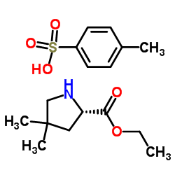 Ethyl 4,4-dimethyl-L-prolinate 4-methylbenzenesulfonate (1:1)结构式
