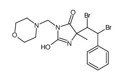 5-(1,2-dibromo-2-phenylethyl)-5-methyl-3-(morpholin-4-ylmethyl)imidazolidine-2,4-dione结构式